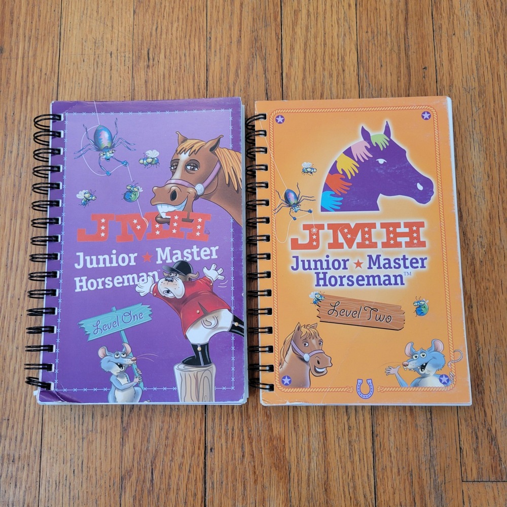 JMH Junior Master Horseman Handbook Level 1 &‎ 2 Set Equine Activity Book Gift